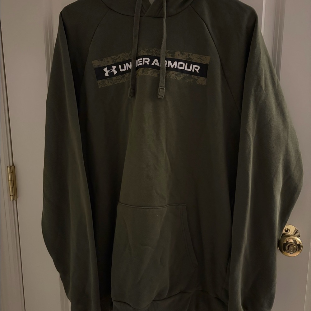 Under Armour Men's Olive Green Pullover Hoodie large tall
